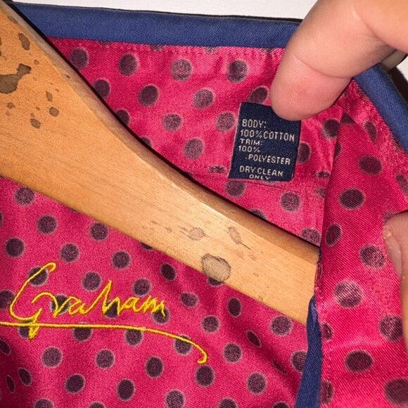 Men's Robert Graham Blue Red Purple Striped Button Down Long Sleeve size M - Picture 5 of 8